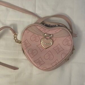 Juicy Couture Pink Heart-Shaped Crossbody Bag